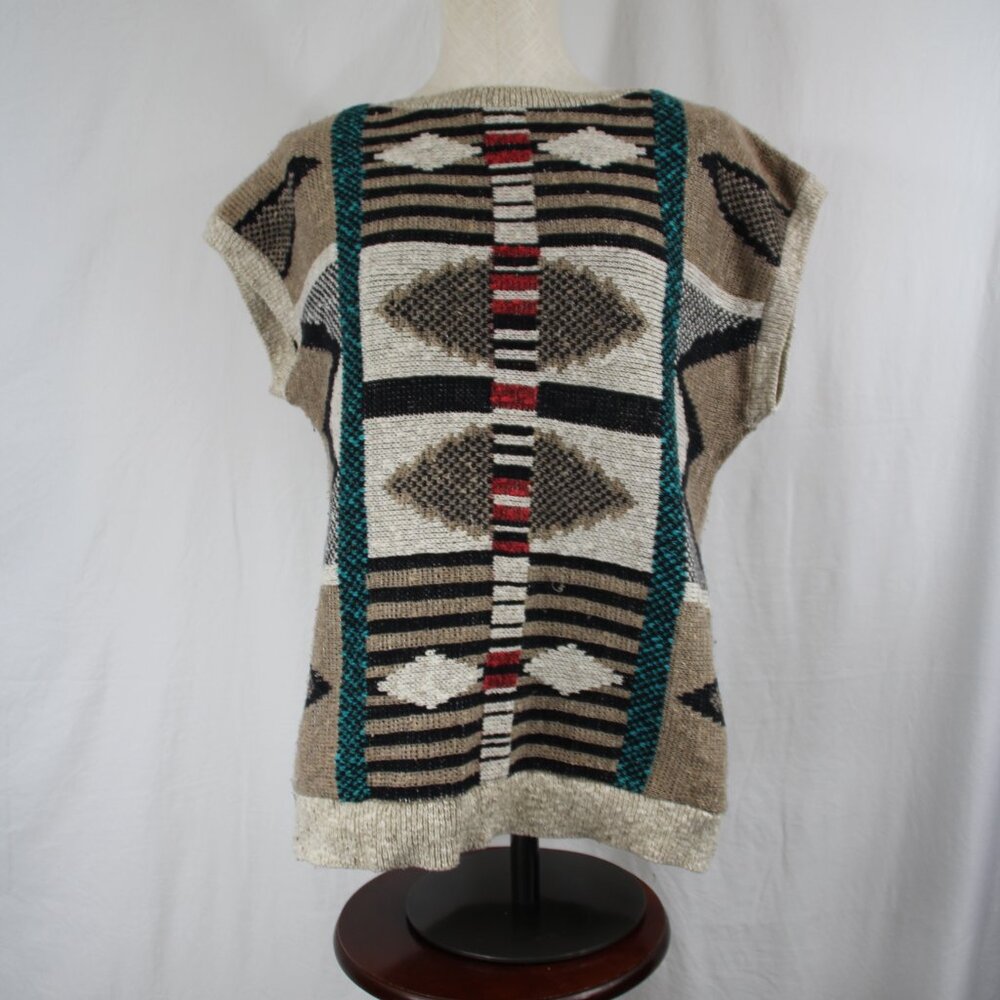 Vintage Courtney Rhodes Sweater Vest Unisex Geometric Grandpa Core Size Large